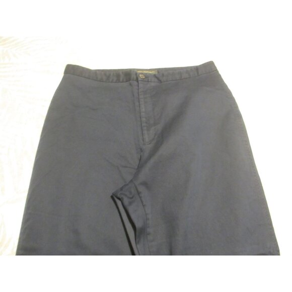 Banana Republic Womens Stretch Navy Trousers Size 10 Made In Italy 75% Cotton 23 - Picture 2 of 5